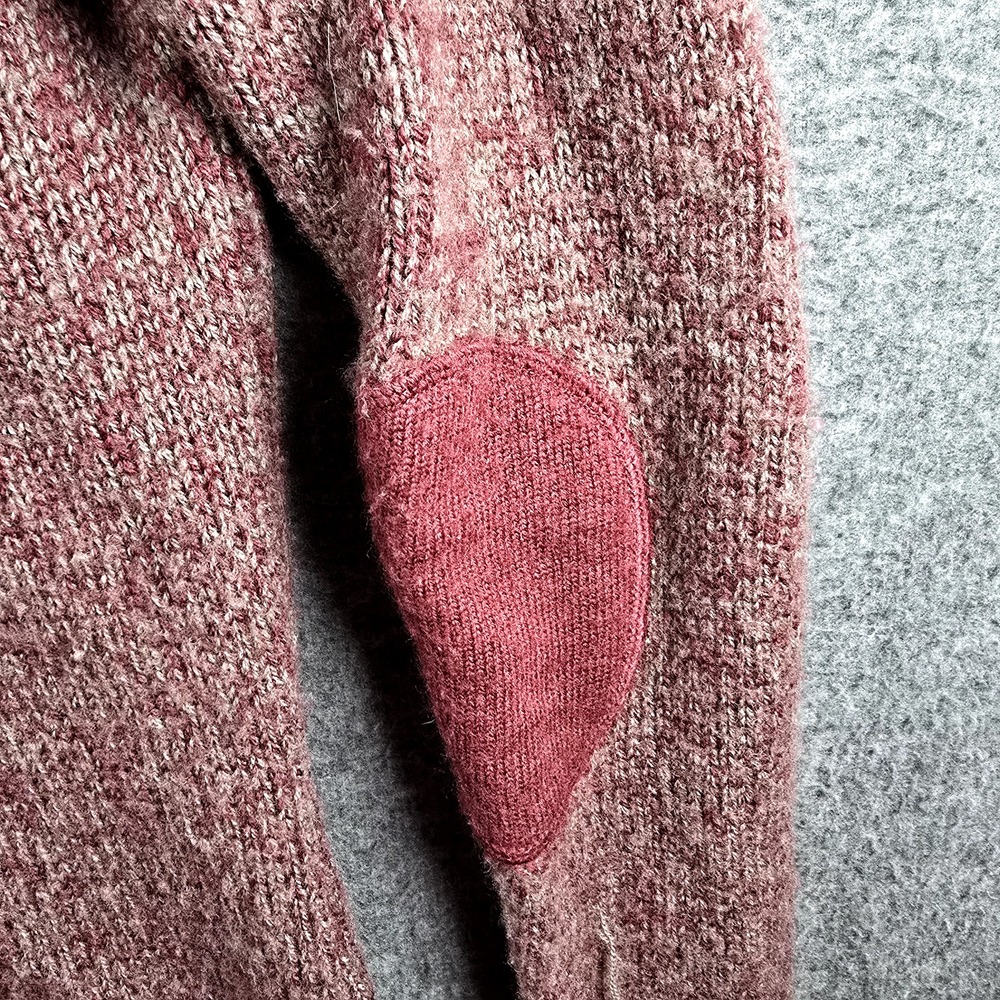 TOAD & CO Women S Heather Red Pullover‎ Sweater 100% Merino Wool Elbow Patches - Picture 5 of 12